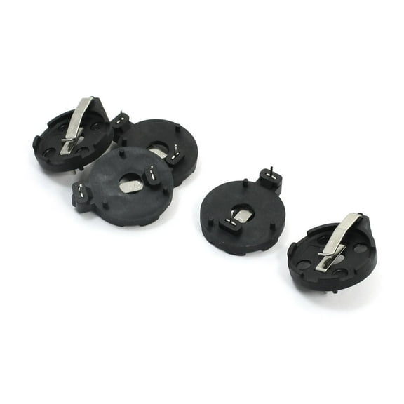 Unique Bargains 5 Pcs Plastic Shell CR2032/2025/2016 Button Battery Holder Socket