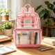 thumbnail image 1 of PVC Transparent Fashionable Backpack With Handle Outdoor Travel Large Capacity Backpack Student School Backpack Beach Bag Suitable For Daily Commuting Use, 1 of 5