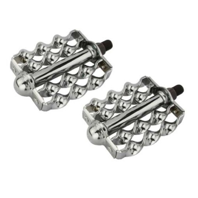 Bicycle Twisted Pedals With Cage 1//2/" Chrome Chopper Bike Part