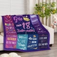 thumbnail image 2 of Yibo 18th Birthday Girl Gift Blanket Flannel Soft and Comfortable Anti-static Bed Sofa Blanket, 2 of 8