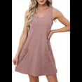 thumbnail image 1 of Vestido de Mujer Sin Mangas con Cuello en V y Bolsillos, , Talla M, 1 of 5