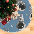 thumbnail image 5 of Coolnut 47.2" Blue Astronaut Christmas Tree Skirt, Soft Christmas Tree Mat Merry Xmas Tree Skirt Ornaments for Indoor Outdoor Farmhouse Holiday Party Decoration, 5 of 6