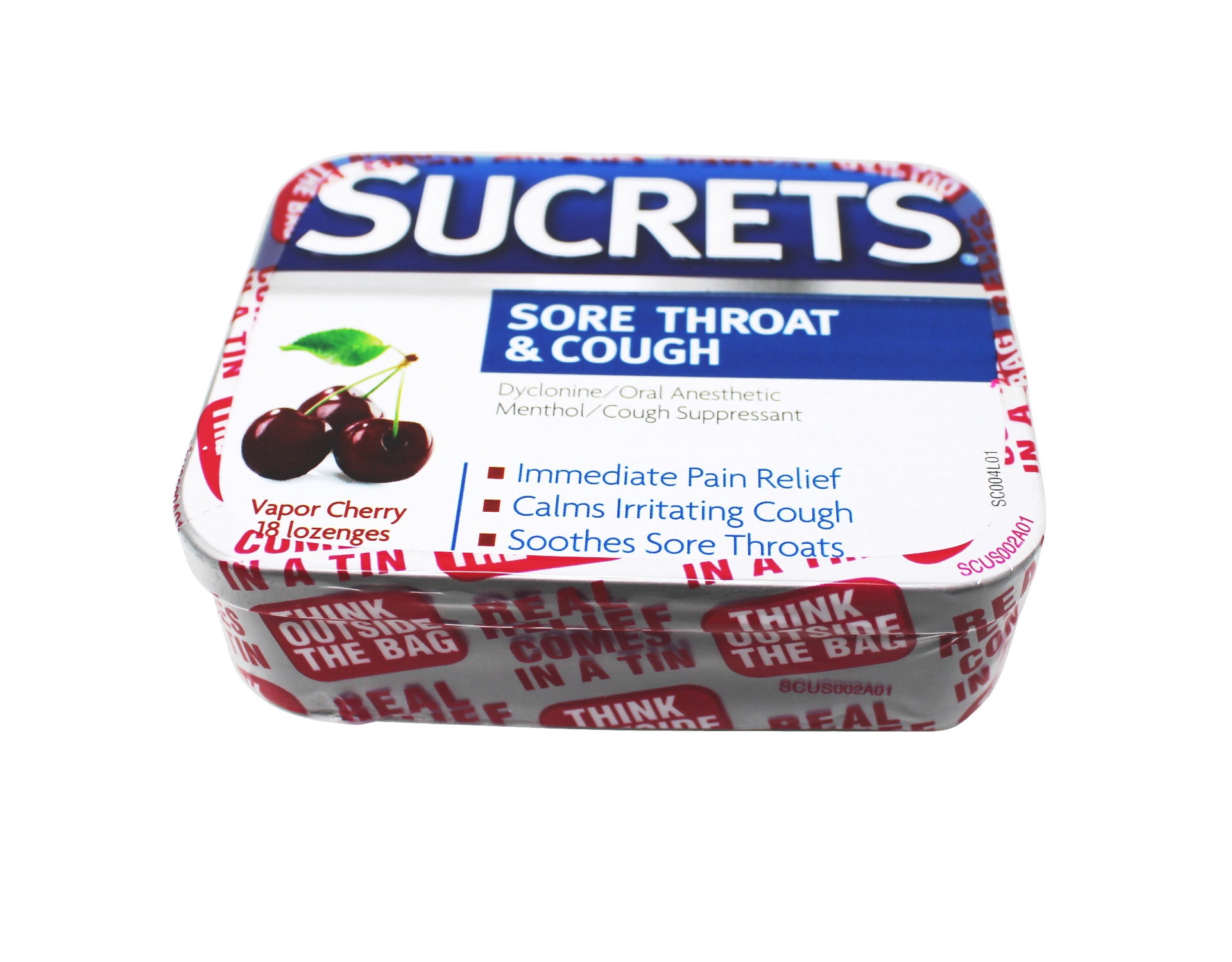 5 Pack Sucrets Sore Throat & Cough Vapor Cherry 18 Each