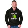 thumbnail image 3 of Caution Cool Dinosaur Always Hungry Hoodie Sweatshirt Women Men Brisco Brands S, 3 of 6