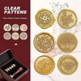 thumbnail image 4 of Wax Seal Stamp Set,6pc Sealing Wax Stamps Copper Seals 1 Wooden Handle, 4 of 5