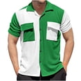 thumbnail image 1 of Birdeem Chemises pour Hommes Chemise à Manches Courtes Col Rabattu, 1 of 10