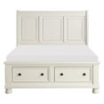 thumbnail image 2 of Benjara Bency California King Sleigh Style Platform Bed, 2 Drawer Footboard, White, 2 of 5