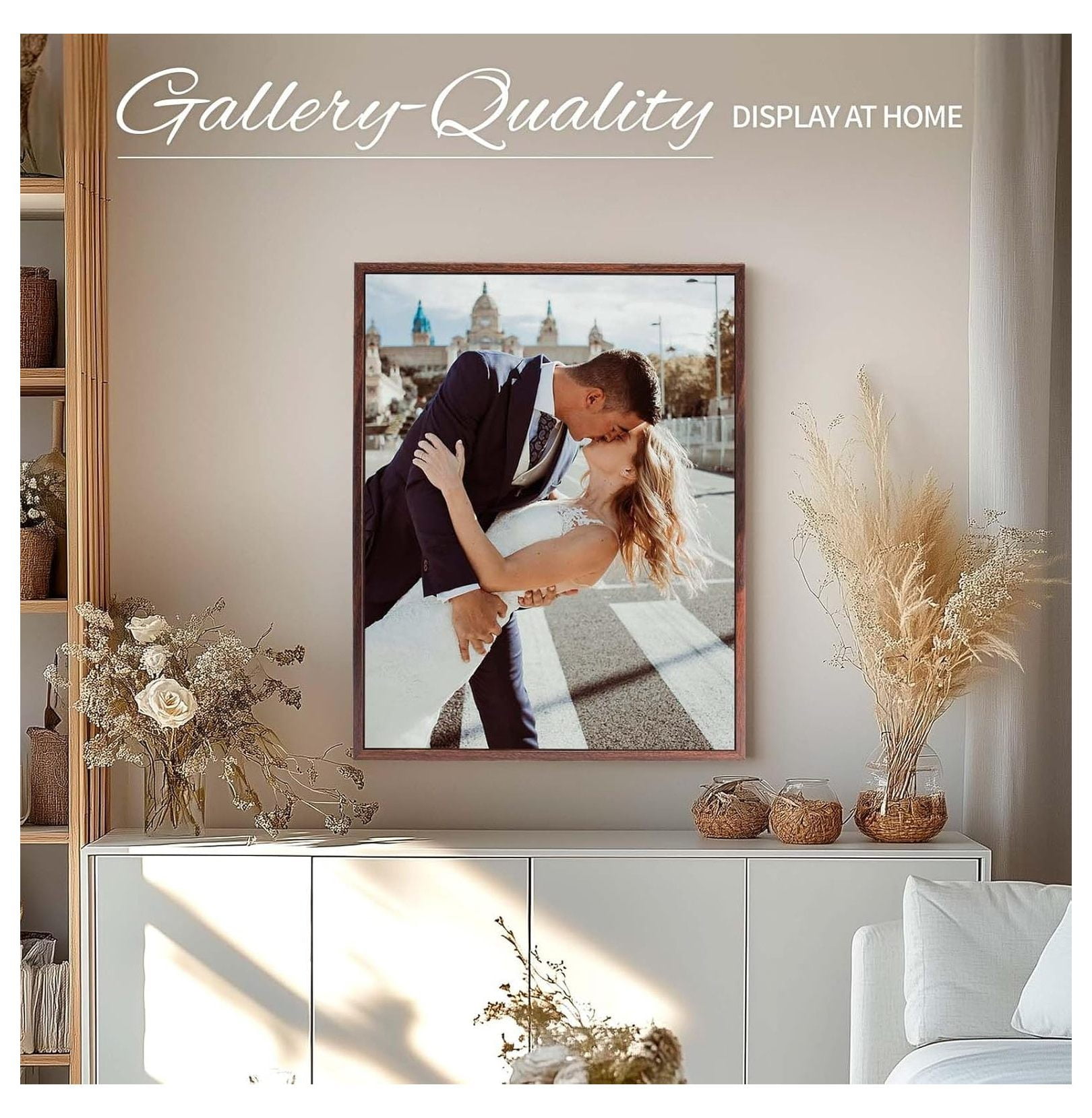 Floater Frame for 1.25 thick Canvas, Available in 25+ size and 4 Color, Perfect Floating Frame for Finished Canvas Artist Panel Oil Painting Wall Art Décor (Dark Oak Frame, 12x12)