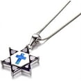 thumbnail image 2 of Opal Star Of David And Cross Crucifix Necklace,Crystal Fire Opal Cross Pendants, Hexagram Choker Statement Necklace, 2 of 5