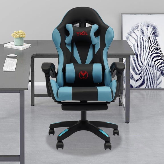 Gaming Chair, Adjustable Swivel Task Chair, Ergonomic Computer Chair For Playing Computer Games, Watching TV