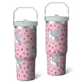 thumbnail image 2 of 1pc unicorn 30oz Tumbler with Straw & Handle - Insulated Stainless Steel Cup | Holiday Gift for Man Women (Christmas, Valentine's, Birthday), 2 of 7