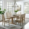 thumbnail image 2 of Pemberly Row 7-Piece Farmhouse Wood Dining Set in Rustic Brown, 2 of 15