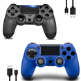 thumbnail image 1 of Salange 2 Packs de Control Inalámbrico para P4, Control Remoto Bluetooth P4, Gamepad Recargable Compatible con P4/PC/Steam, con Doble Sensor de Movimiento de Choque/audio/seis Ejes,, 1 of 6