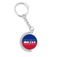 thumbnail image 1 of haiti country flag name rotatable keyholder disc accessories chain clip, 1 of 3