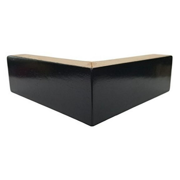 2-1/2" L Shaped Corner Sofa Wood Furniture Legs Espresso Finish - Set of 4 Legs