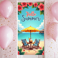 thumbnail image 7 of Tropical Beach Hello Summer Decorative Banner Hawaiian Floral Party Background for Outdoor Event, 7 of 7