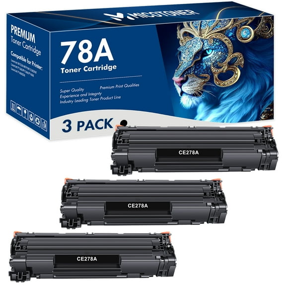 78A Toner Cartridges Compatible for HP 78A CE278A HP LaserJet P1606 P1606DN MFP M1536DNF M1536 P1560 P1566 Printer Ink Black 3-Pack