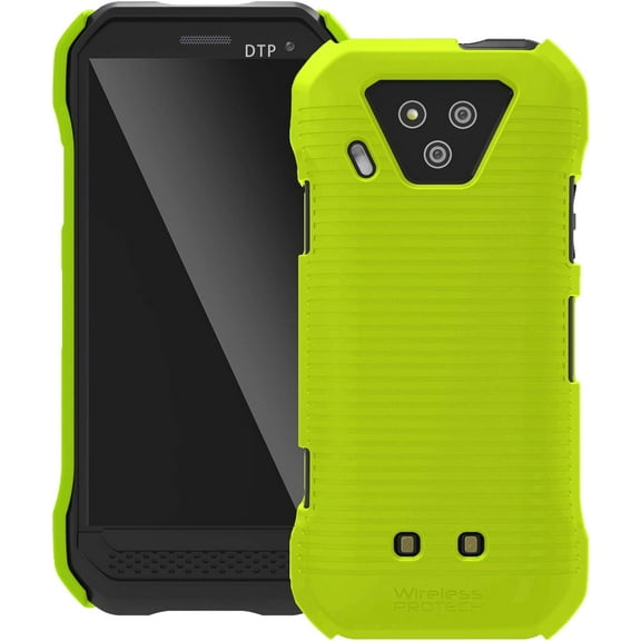 Wireless PROTECH Case Compatible with Kyocera DuraForce Ultra 5G Phone Model E7110 (Verizon), Durable Slim Protective Hard Cover Ribbed Case (Green)