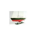 thumbnail image 5 of HomeStock Old World Charm Omega Yacht Sailboat Model, America's Cup, Handcrafted Wooden, 45"H x 30"W x 7"D - Nautical Maritime Decor, 5 of 6