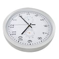 thumbnail image 2 of 12Inch Clock Automatic Time Adjustment Scanning Radio Controlled Clock Temperature Hygrometer Wall Clock Quiet Design, 2 of 6