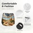 thumbnail image 6 of Lsque Surreal Desert Eye Landscape Printed Women's Running Shorts with Liner Pockets,Elastic Quick Dry Workout Athletic Gym Yoga Shorts,Womens High Waist Shorts-Medium, 6 of 9
