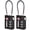 Black, variant on Brinks 34mm Black TSA Indicator Lock with a Long Cable Shackle, 4 pack
