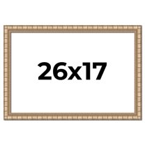 26x17 Frame Silver Real Wood Picture Frame Width 1.5 inches | Interior Frame Depth 0.5 inches |