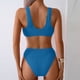 thumbnail image 4 of Traje de baño para mujer, moda, cómodo, color sólido, bikini, traje de baño de color liso para mujer, conjuntos de bikinis, trajes de baño para mujer, 4 of 9