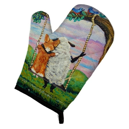 

Caroline s Treasures Corgi With Sheep Love Grows Oven Mitt