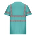 thumbnail image 3 of VBTAPA Hi Vis T-Shirts for Men Reflective Safety Shirt Construction Work Shirts Outdoor Working Uniform Tops Blue Green XL, 3 of 5