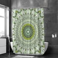 thumbnail image 2 of Coolnut Bath Shower Curtain Liners Green Tribal Pattern 60x72in Polyester Waterproof with 12 Curtain Hooks Bathroom Accessories Decoration, 2 of 6