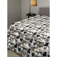 thumbnail image 2 of Animals Down Alternative Comforter, Cats Vintage Style of Drawing Orderly Repeated Pattern Illustration, Microfiber Quilt for All Season, 5 Sizes, Multicolor, by Ambesonne, 2 of 3