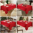 thumbnail image 3 of decorUhome Heavy Duty Vinyl Tablecloth, Waterproof Rectangle Table Cloth, Wipeable Floral Dining Table Cover, Red, 60" x 120", 3 of 10