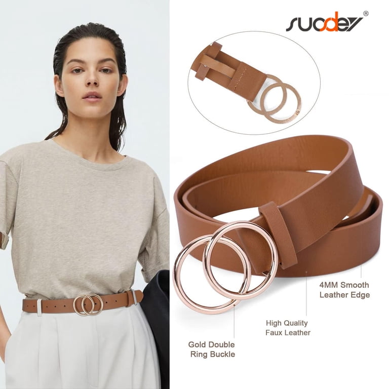 SUOSDEY Belt for Women Leather Waist Belt for Jeans Dress  display picture 1