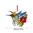thumbnail image 1 of Stained Glass Window Hanging Hummingbird 20Cm Window Décor with Chain for Home, 1 of 7