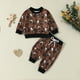 thumbnail image 2 of Odeerbi 0-2 Años Niño Niña Conjunto de Estampado de Vaca Sudadera de Cuello Redondo Sudadera de Dos Piezas Conjunto de Manga Larga Y Cuello Redondo Top Pantalón, 2 of 9