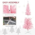 thumbnail image 3 of Demi Bonn 5ft Tall Christmas Tree with Realistic Branches and Warm LED Lights, Festive Decor for Homes, Artificial Tree with Real Feel, Pink, 3 of 7
