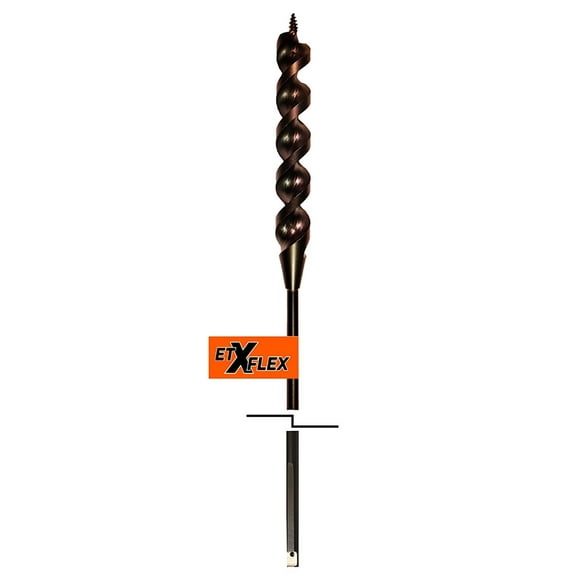 Eagle Tool US EA56254 X Flex Installer Drill Bit, Auger Style, 9/16-inch by 54-inch, Notched Shank, Made in The USA
