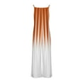 thumbnail image 3 of Olyvenn Cute Overalls for Women 2025 Spring Fashion Wide Leg Jumpsuits Trendy Striped Rompers Plus Size Jumpers with Pockets Orange 10, 3 of 4