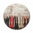 thumbnail image 1 of Western Mouse Pad for Computers, American Cowgirl Leather Boots Rustic Wild West Theme Cultural Print, Round Non-Slip Thick Rubber Modern Gaming Mousepad, 8" Round, Beige Red Black, by Ambesonne, 1 of 2