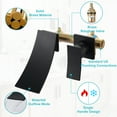 thumbnail image 2 of Wowow Matte Black Single Handle Wall Mounted Bathroom Faucet Rough in Valve Included, 2 of 6