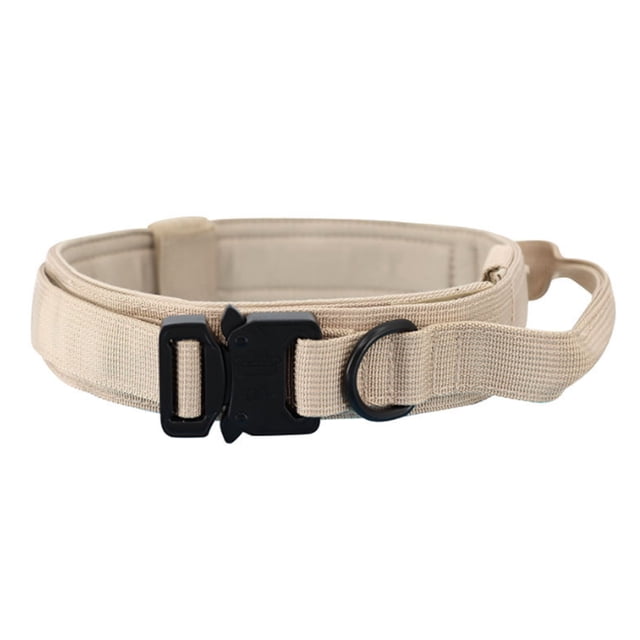 Collar táctico para perros, collar de entrenamiento ajustable de nailon para perros medianos y grandes.