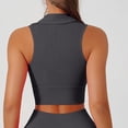 thumbnail image 5 of Women's Sleeveless Turndown Collar Solid Color Comfy Daily Tank Tops Casual Workout | CSEONE,Gray M, 5 of 6