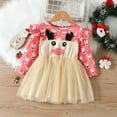 thumbnail image 2 of LWNYDPLSD Christmas Dress Toddler Girls Smocked Christmas Mother Daughter Christmas Dresses Casual Dress 4t Girl Clothes Toddler Clothes Holiday, Pink 18-24 Months, 2 of 9