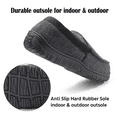 thumbnail image 5 of Berhood Mens Moccasin Slippers Mens Fuzzy House Shoes Warm Plush Bedroom Slippers Indoor Outdoor Greyblack 9, 5 of 7