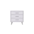 thumbnail image 5 of SEI Furniture Oren 3 Drawer Nightstand in White and Chrome, 5 of 9