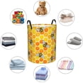 thumbnail image 5 of Space Theme Skull Round Laundry Storage Basket Toys Clothes Organizer Bin For Home Bathroom Bedroom Dorm Nursery, 5 of 8