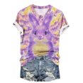 thumbnail image 3 of Camisas de Manga Larga para las Mujeres Suelto Ajuste Impreso Verano Sexy Cuello Redondo Superior, Poliéster Regular, 3 of 5