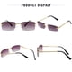 thumbnail image 5 of Gafas de sol JUDOO sin montura rectangulares de moda para hombres y mujeres, 5 of 9