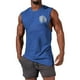 thumbnail image 1 of Camiseta sin mangas de cuello redondo para hombre, informal, a la moda, con estampado, deportiva, de poliéster, 1 of 5